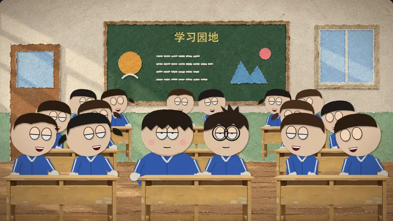 The whole class laughing.