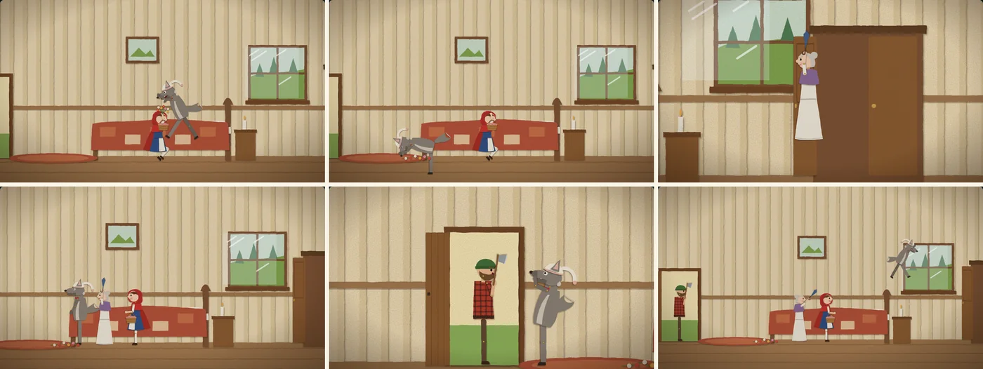 Six moments of the rescue.