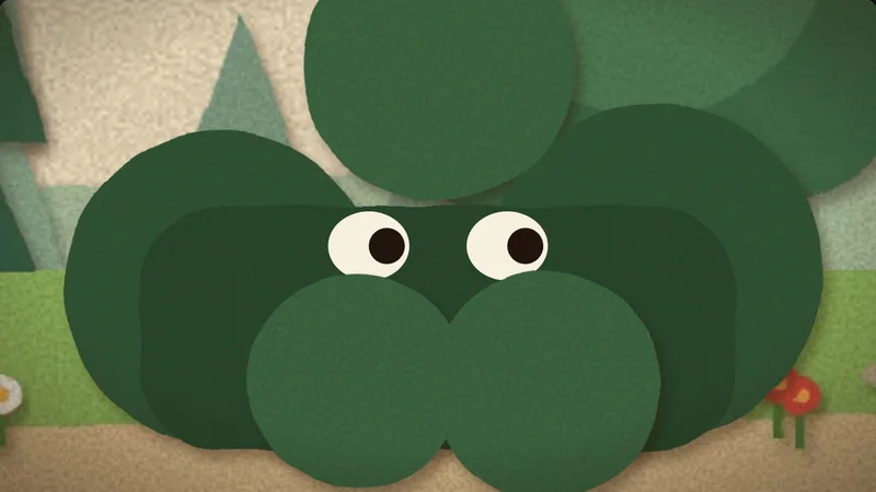 Two eyes in a dark bush.