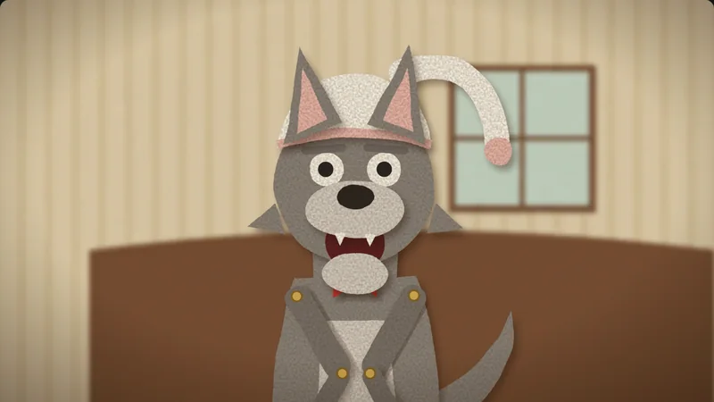 The wolf in Grandma's nightcap: what a big mouth.